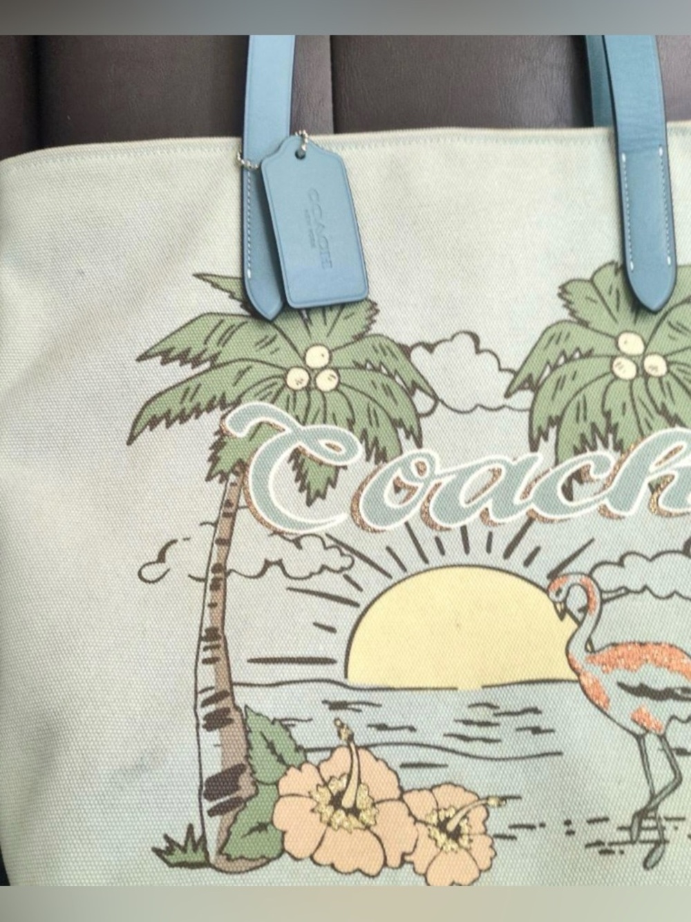 Coach Hawaii Release Aloha Summer Tote Bag EUC - Picture 2 of 11